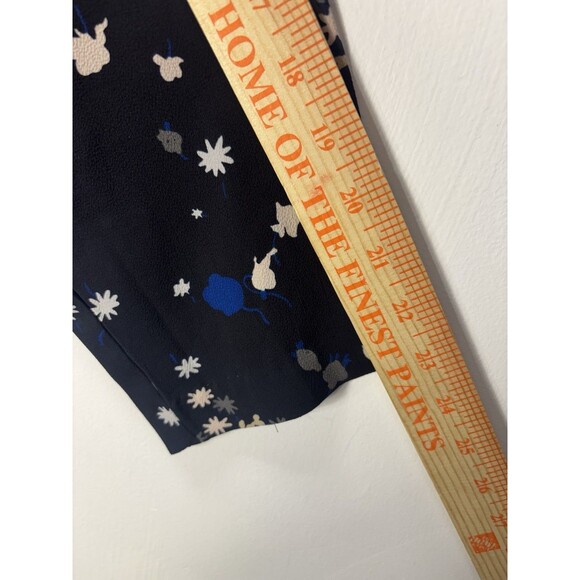 ANN TAYLOR Women’s Shift  Midi Dress Pleated Neckline Floral ZIp Back Sz Xl - Picture 6 of 13